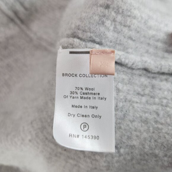 Brock Collection Longline Cardigan Wool Cashmere Size XS Made In Italy Ribbed - Picture 4 of 13